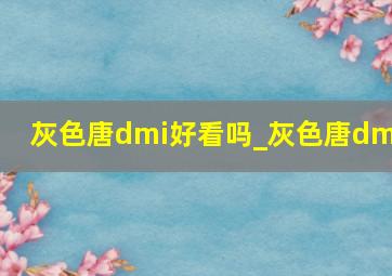 灰色唐dmi好看吗_灰色唐dmi