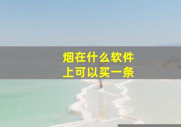 烟在什么软件上可以买一条