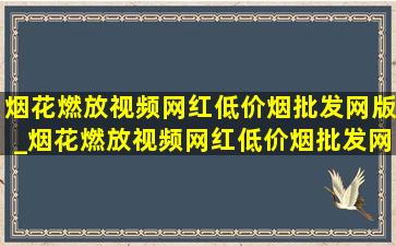 烟花燃放视频网红(低价烟批发网)版_烟花燃放视频网红(低价烟批发网)版搞笑