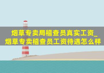 烟草专卖局稽查员真实工资_烟草专卖稽查员工资待遇怎么样