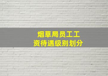 烟草局员工工资待遇级别划分