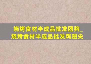 烧烤食材半成品批发团购_烧烤食材半成品批发鸡翅尖