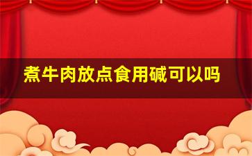 煮牛肉放点食用碱可以吗