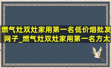 燃气灶双灶家用第一名(低价烟批发网)子_燃气灶双灶家用第一名方太