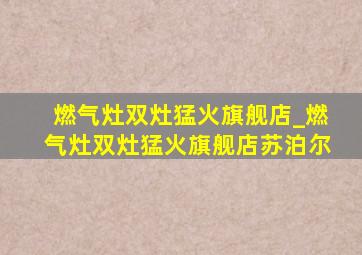 燃气灶双灶猛火旗舰店_燃气灶双灶猛火旗舰店苏泊尔