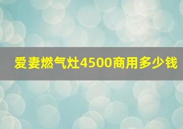 爱妻燃气灶4500商用多少钱