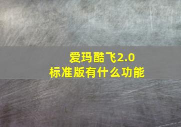 爱玛酷飞2.0标准版有什么功能