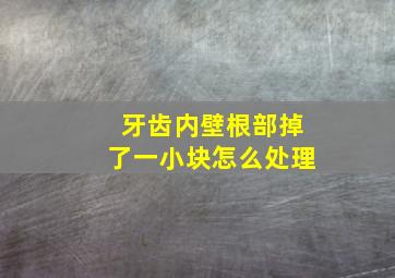 牙齿内壁根部掉了一小块怎么处理