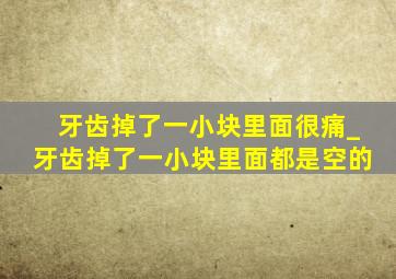 牙齿掉了一小块里面很痛_牙齿掉了一小块里面都是空的