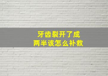 牙齿裂开了成两半该怎么补救