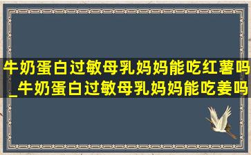 牛奶蛋白过敏母乳妈妈能吃红薯吗_牛奶蛋白过敏母乳妈妈能吃姜吗