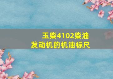 玉柴4102柴油发动机的机油标尺