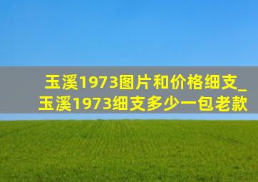 玉溪1973图片和价格细支_玉溪1973细支多少一包老款