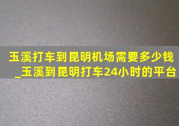 玉溪打车到昆明机场需要多少钱_玉溪到昆明打车24小时的平台