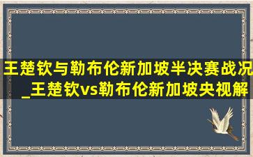 王楚钦与勒布伦新加坡半决赛战况_王楚钦vs勒布伦新加坡央视解说