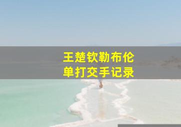 王楚钦勒布伦单打交手记录