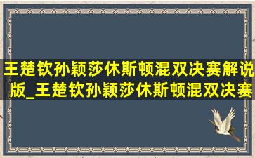 王楚钦孙颖莎休斯顿混双决赛解说版_王楚钦孙颖莎休斯顿混双决赛解说