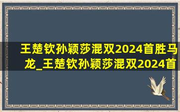 王楚钦孙颖莎混双2024首胜马龙_王楚钦孙颖莎混双2024首胜比分