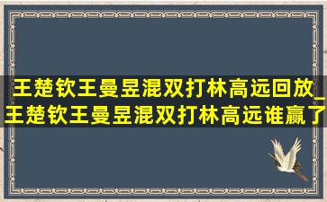 王楚钦王曼昱混双打林高远回放_王楚钦王曼昱混双打林高远谁赢了