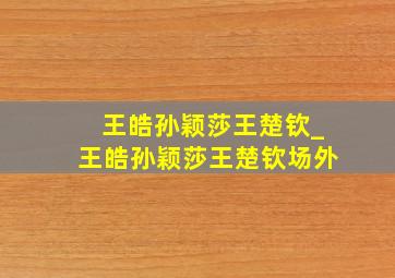 王皓孙颖莎王楚钦_王皓孙颖莎王楚钦场外