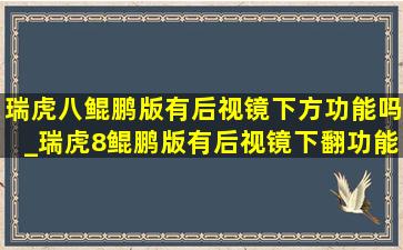 瑞虎八鲲鹏版有后视镜下方功能吗_瑞虎8鲲鹏版有后视镜下翻功能吗