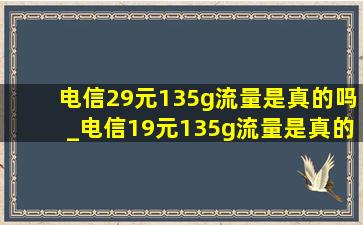 电信29元135g流量是真的吗_电信19元135g流量是真的吗