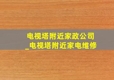 电视塔附近家政公司_电视塔附近家电维修