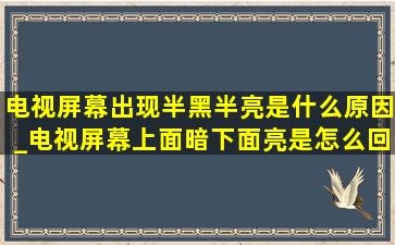 电视屏幕出现半黑半亮是什么原因_电视屏幕上面暗下面亮是怎么回事