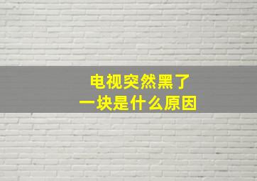 电视突然黑了一块是什么原因