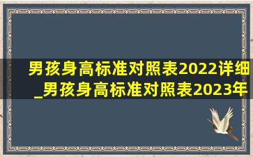 男孩身高标准对照表2022详细_男孩身高标准对照表2023年级