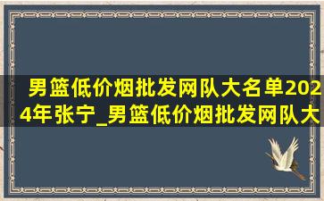 男篮(低价烟批发网)队大名单2024年张宁_男篮(低价烟批发网)队大名单2024年