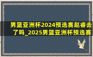 男篮亚洲杯2024预选赛赵睿去了吗_2025男篮亚洲杯预选赛赵睿