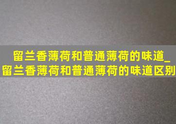 留兰香薄荷和普通薄荷的味道_留兰香薄荷和普通薄荷的味道区别