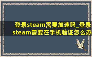 登录steam需要加速吗_登录steam需要在手机验证怎么办