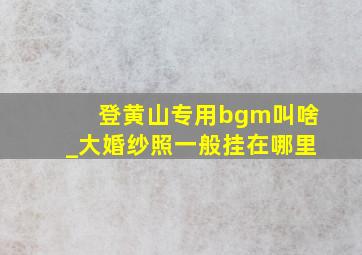 登黄山专用bgm叫啥_大婚纱照一般挂在哪里