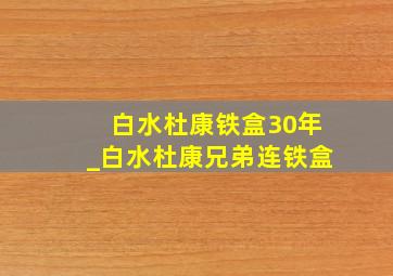 白水杜康铁盒30年_白水杜康兄弟连铁盒