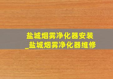 盐城烟雾净化器安装_盐城烟雾净化器维修