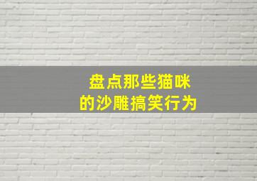 盘点那些猫咪的沙雕搞笑行为