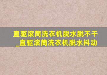 直驱滚筒洗衣机脱水脱不干_直驱滚筒洗衣机脱水抖动