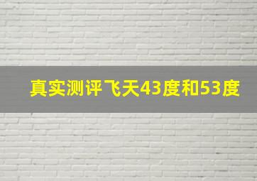 真实测评飞天43度和53度