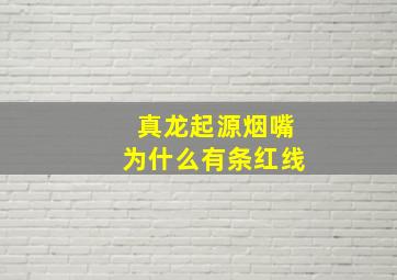 真龙起源烟嘴为什么有条红线