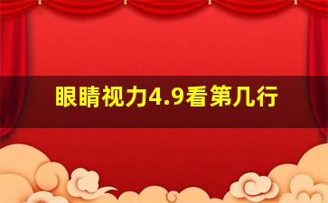 眼睛视力4.9看第几行