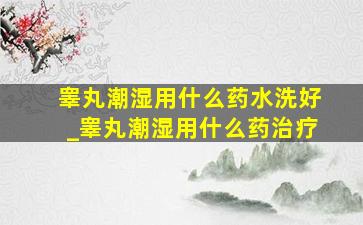 睾丸潮湿用什么药水洗好_睾丸潮湿用什么药治疗