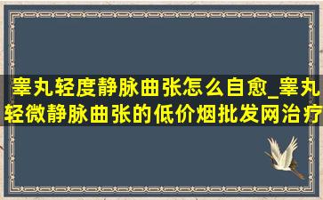 睾丸轻度静脉曲张怎么自愈_睾丸轻微静脉曲张的(低价烟批发网)治疗方法