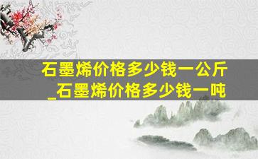 石墨烯价格多少钱一公斤_石墨烯价格多少钱一吨