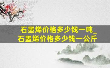 石墨烯价格多少钱一吨_石墨烯价格多少钱一公斤