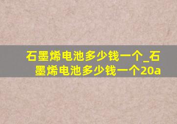 石墨烯电池多少钱一个_石墨烯电池多少钱一个20a