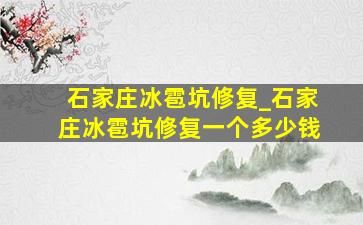 石家庄冰雹坑修复_石家庄冰雹坑修复一个多少钱