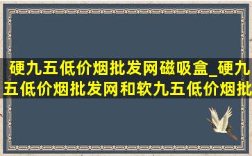 硬九五(低价烟批发网)磁吸盒_硬九五(低价烟批发网)和软九五(低价烟批发网)差别