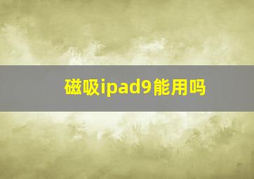 磁吸ipad9能用吗